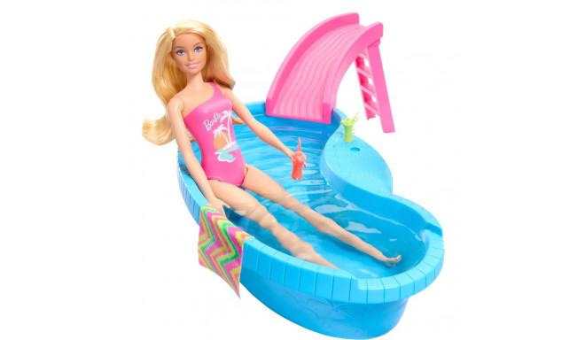 Mattel Barbie pool with doll