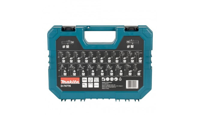 Makita cutter set D-74778, 22 pieces (8mm shank)