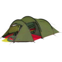 High Peak tunnel tent Falcon 4 LW (green/red, model 2023, with luggage rack)