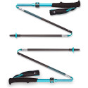 Black Diamond Womens Distance Carbon FLZ Trekking poles, fitness equipment (turquoise, 1 pair, 95-11