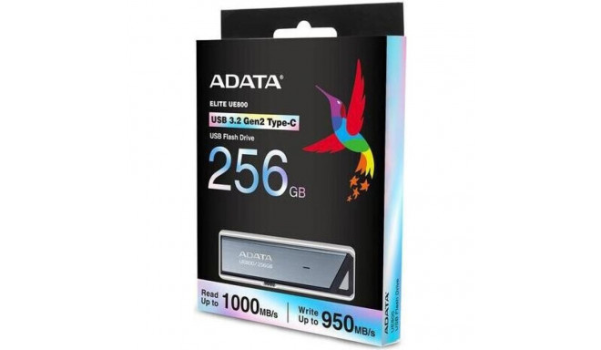 ADATA UE800 Elite 256 GB, USB stick (aluminium (brushed), USB-C 3.2 (10 Gbit/s))