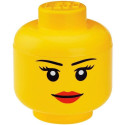 Room Copenhagen LEGO Iconic Storage Head "Girl", storage box (yellow, size L, female)