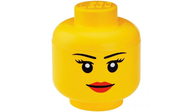 Room Copenhagen LEGO Iconic Storage Head "Girl", storage box (yellow, size L, female)