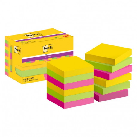 Note paper 47x47mm POST-IT SS Carnival 12x90 sheets
