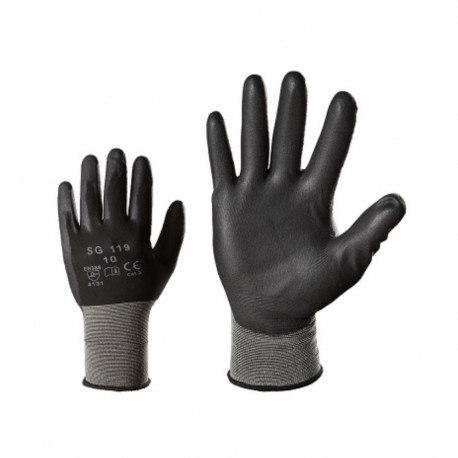 Work gloves touch-sensitive nylon SG119 black L/9