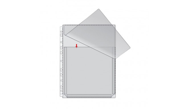 A4 kangaroo U-pocket flapless PROLEXPLAST bound in plastic pocket