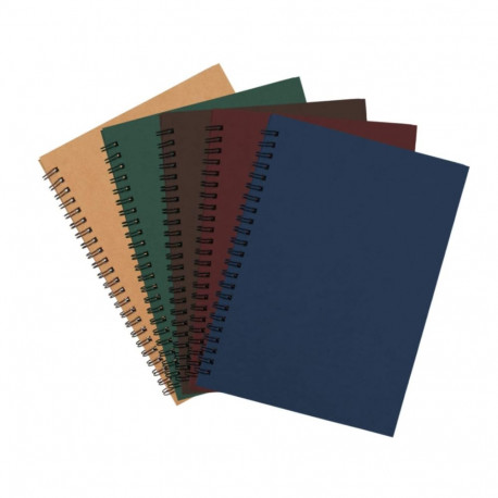 Notebook in spiral binding A5 SMLT square cardboard covers with index 96 pages
