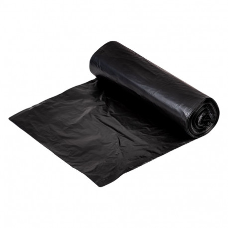 Garbage bag 40L (600x850mm) LDPE 40mic black 15pcs in a roll