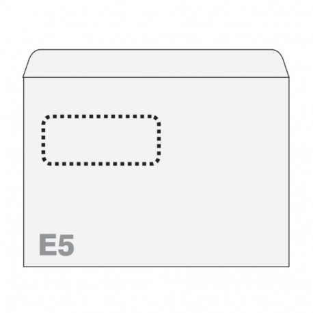 Envelope E5 self-adhesive window 30x90mm 1000 pcs