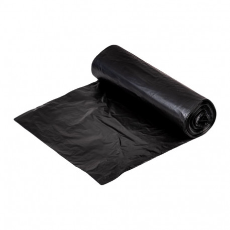 Prügikott 75L (650x1000mm) LDPE 40mic must 10tk rullis