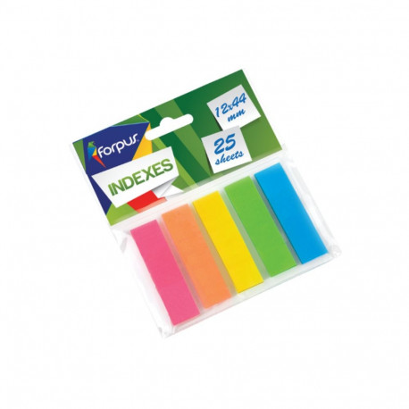 Järjehoidja plastist 12x43mm 5 värvi FOROFIS 25 lehte