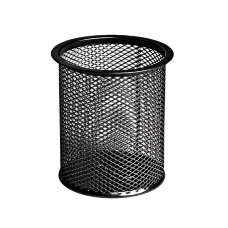 Pencil cup metal round black FOROFIS