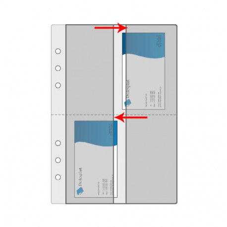 Business card spare pocket 4-piece 10 pcs in a pack Prolex