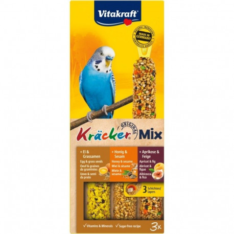 VITAKRAFT Kräcker Mix muna, aprikoos, mesi - maiused viirpapagoile - 3 tk