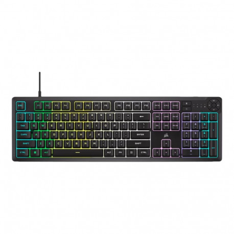 Corsair mänguklaviatuur K55 CORE RGB juhtmega NA, must
