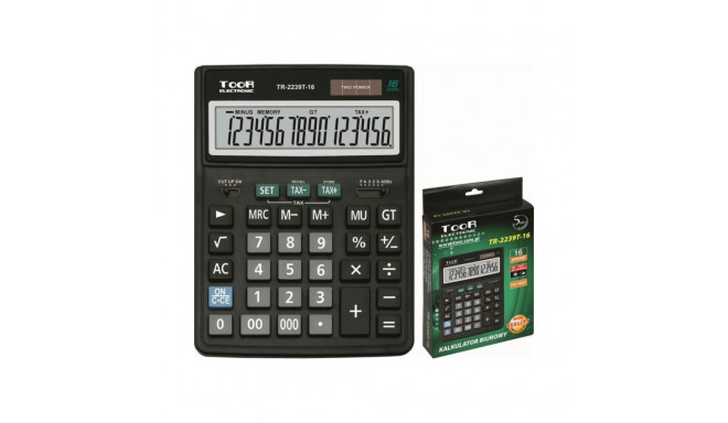 Kalkulaator TOOR TR-2239 16-kohaline suured nupud
