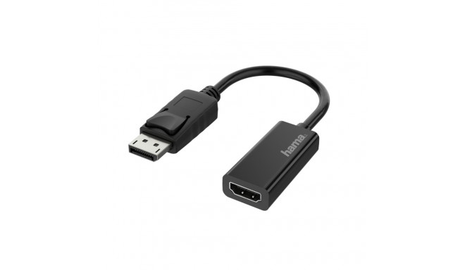 Adapter - üleminek Hama Displayport (M) -> HDMI (F) 2160p Ultra HD 3840 x 2160 pixel, kullatud konta