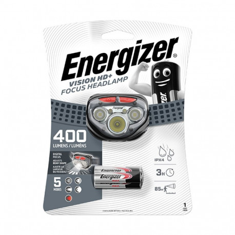 Energizer Vision HD+ Focus Headlamp UPN157247 spotlight on the head