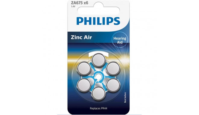 Philips Hearing Aid ZA675 hearing batteries 6 pcs.