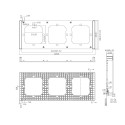 Тройная монтажная рамка Sonoff для установки настенных выключателей M5-80