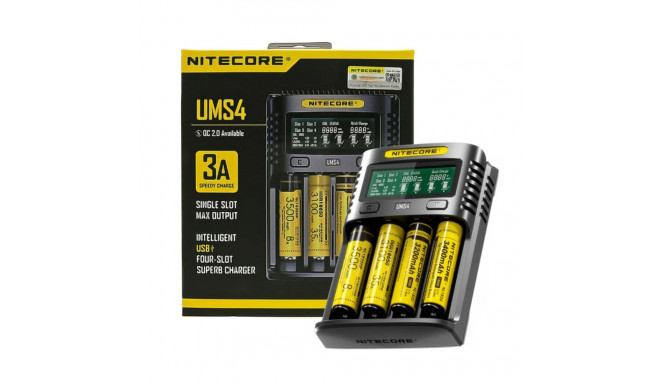 Nitecore UMS4 Intelligent USB Superb Battery Charger