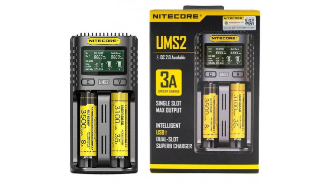 Nitecore UMS2 Intelligent USB Superb Battery Charger