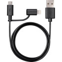 Varta Charge & sync cable 2in1: Lightning & Micro USB 57943 cable