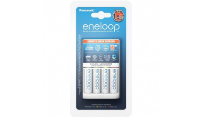 Panasonic Eneloop BQ-CC55 smart & quick (with 4xAA batteries) Battery charger