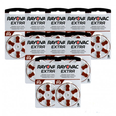 Rayovac Extra Advanced 312 batteries for hearing aids 60 pcs.