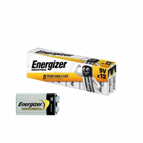 Alkaline Batteries - Energizer 9v 12 Pcs, Silver