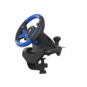 GENESIS SEABORG 350 Black, Blue USB Steering wheel + Pedals Nintendo Switch, PC, PlayStation 4, Play