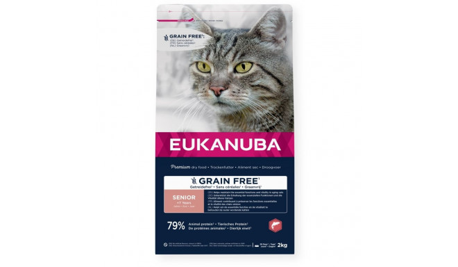 EUKANUBA Grain Free Senior Salmon - dry cat food - 2kg