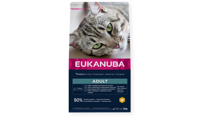 EUKANUBA Täiskasvanud Kana - kuiv kassitoit - 2kg