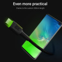 "Green Cell USB-C > USB 3.0 (ST-ST) 2m Ladekabel LED Schwarz"