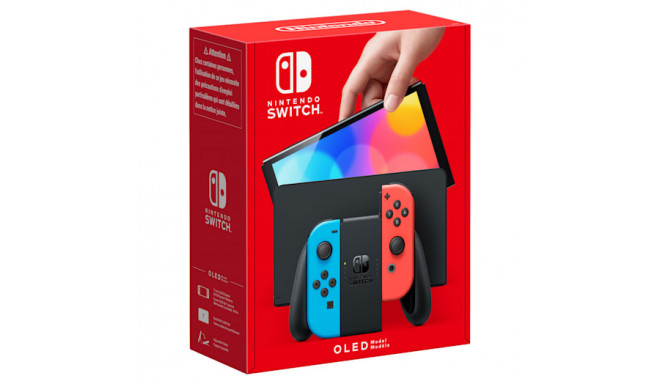 Nintendo Switch OLED mängukonsool, neoonsinine / neoonpunane