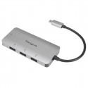 Targus USB-C 4-porttinen USB-A hub, harmaa