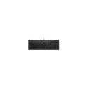 HP 125 USB Wired Keyboard, Sanitizable - Black - US ENG