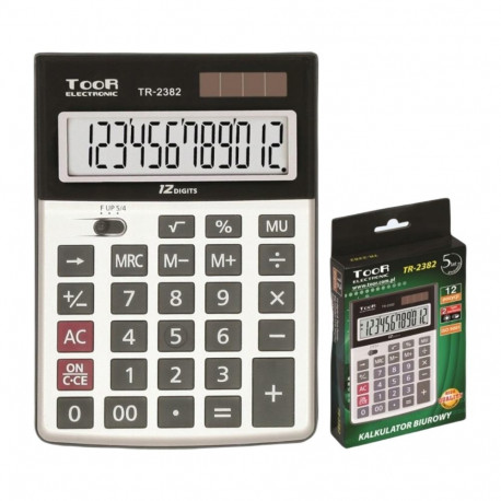 Kalkulaator TOOR TR-2382 12 kohaline hõbedane korpus