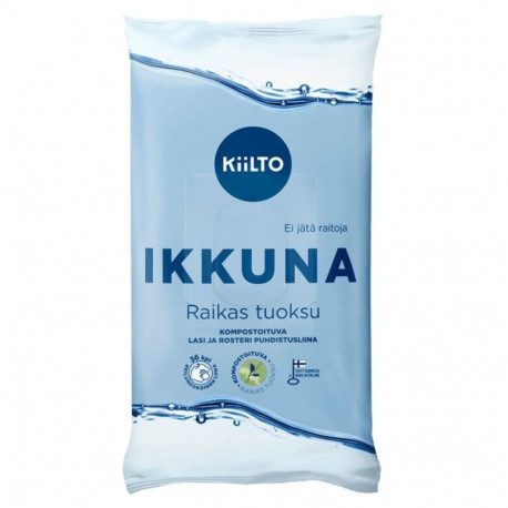 Puhastuslapid klaaspindadele niisutatud KIILTO 36tk/pk