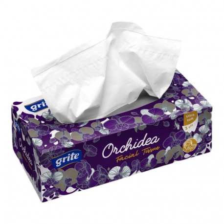 Cosmetic wipes 3-layer GRITE Orchidea, 100 pcs