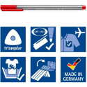 Tindipliiatsite komplekt STAEDTLER Triplus Fineliner 334 0,3mm 10 värvi