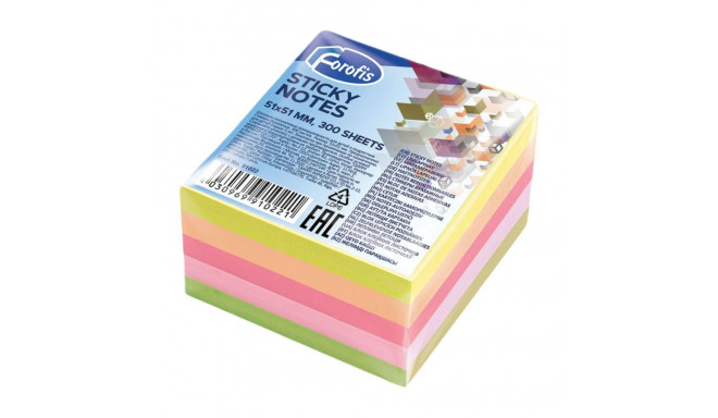 Notepad CENTRUM FOROFIS 51x51mm pastel colors 300 sheets