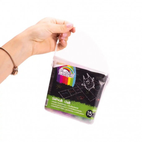 Asfaldikriidid värvilised 15tk ämbris FIORELLO