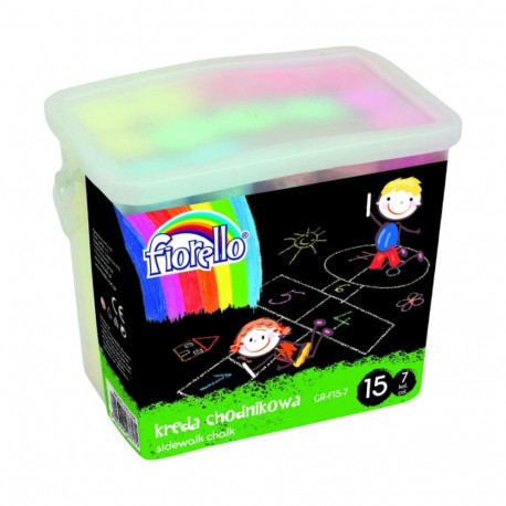 Sidewalk chalk GR-F15-7 Fiorello 7 colors 15 pc