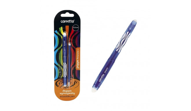 Erasable ball pen GR-1609 blue blister + refill