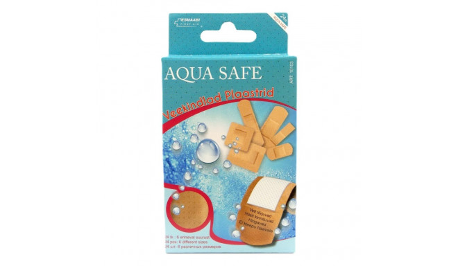 Plasters waterproof Aqua Safe different sizes 24 pcs in a box