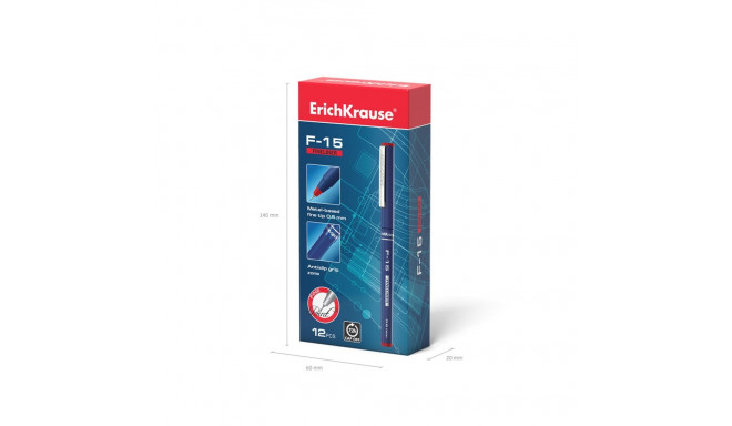 Fineliner ErichKrause®  F-15, ink color: red (box 12 pcs.)