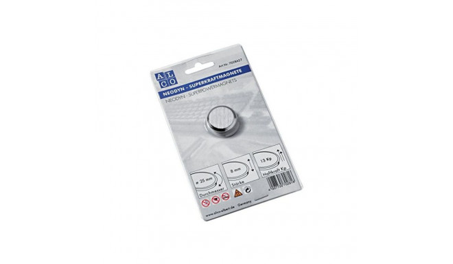 Tahvlimagnet klaastahvlile 25mm 1tk pakis hõbedane
