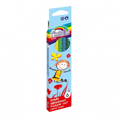 Color pencils Fiorello Super Soft 6 colours