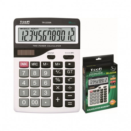 Lauakalkulaator TOOR TR-2235 12 kohaline suured nupud